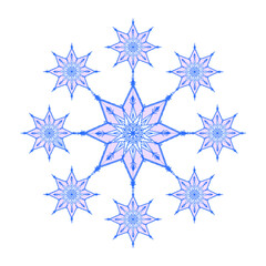 snowflake, ornament illustration