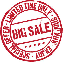 Big Sale. Vector Rubber Stamp.