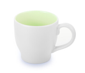 empty mug isolated on white background.