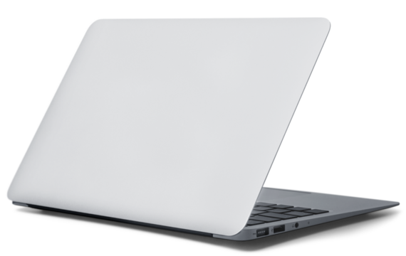 Laptop computer pc on white background