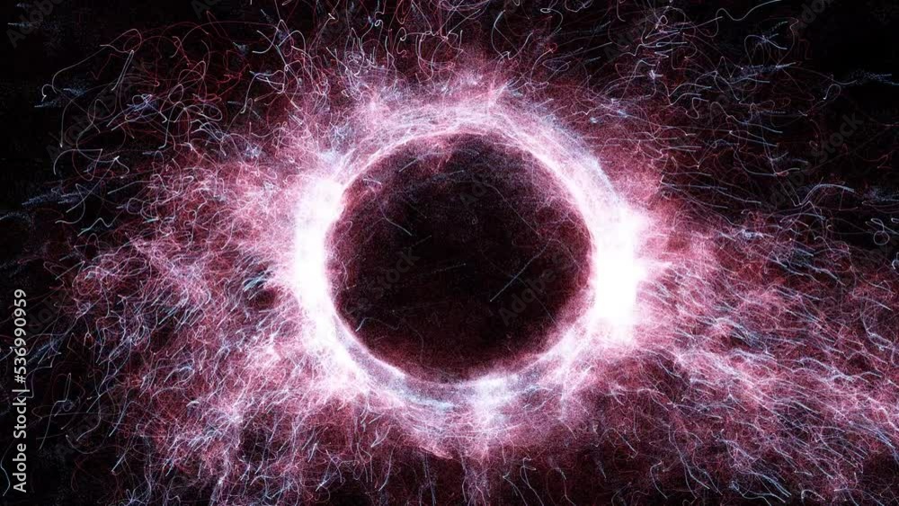 Wall mural cosmic energy strings. energy flows in the form of thin bright elements. lines form structural fiber