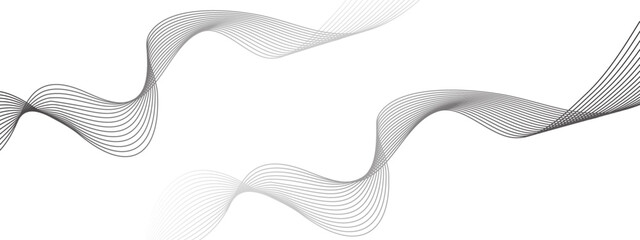 Abstract wavy gray lines stream element for design on a white background. You can use for Web, Texture, Wallpaper, Template, Desktop background, Business banner, poster design.