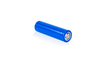 Batteries 18650 isolated on white background with clipping path.