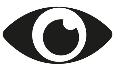 black eye silouhette visible icon