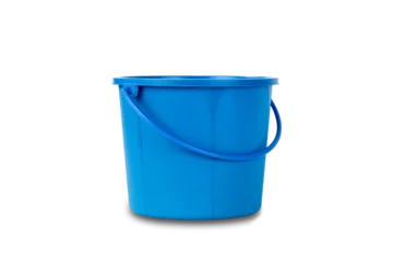 Foto op Plexiglas Single blue bucket isolated on a white background with clipping path. © Kung37