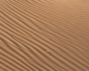 View of wave pattern on the desert sand