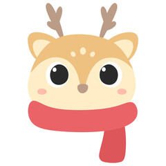Cute Deer Cartoon Animal Illustration