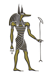 Anubis - God of Ancien Egypt  on transparent background