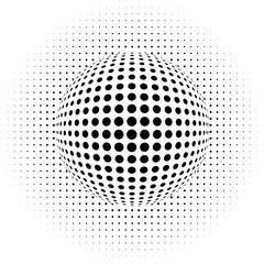 Illustration of the dots - optical illusion  on transparent background - 536995795