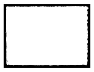 Frame in grunge style on transparent background