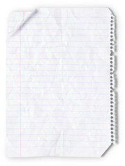 Notebook Paper Wrinkled - Wide Rule (100% View)