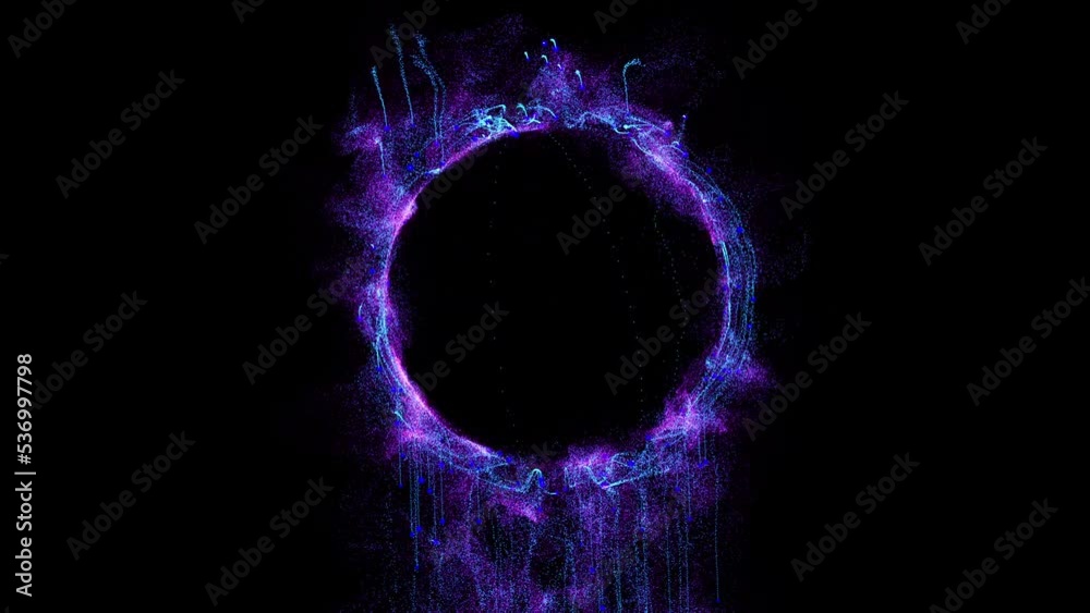 Wall mural cosmic energy strings. energy flows in the form of thin bright elements. lines form structural fiber