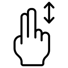 2x vertical scroll icon