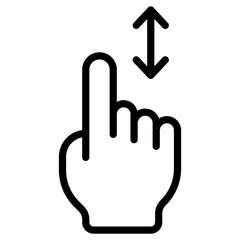 Obraz premium 1x vertical scroll icon