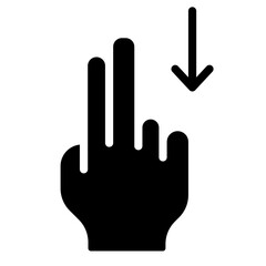 2x drag down icon