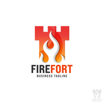 Fire Fort Logo Template