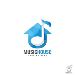 Music House - Music Studio or Music Eduction Logo