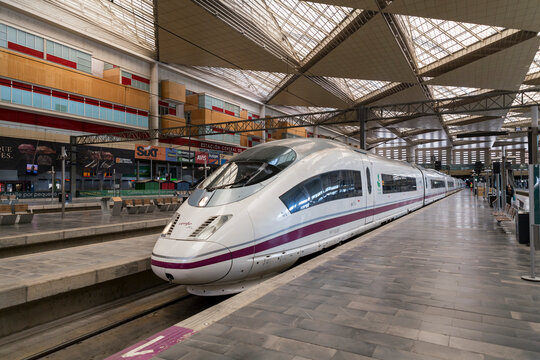Interior of Delicias Railway Station in Zaragoza, Spain