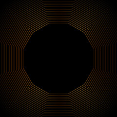 Deluxe golden minimal polygonal lines abstract futuristic tech background. Vector digital art design