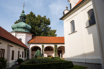 Fototapeta na wymiar Klokoty near Tabor, Czechia, pilgrimage monastery and church