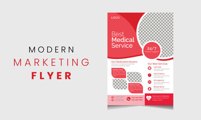 colorful modern design flyer template, vector advertisement layout 