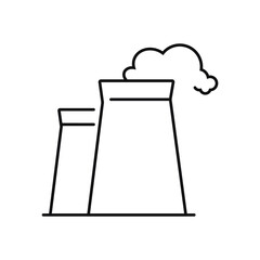 Nuclear power plant line icon. linear style sign for mobile concept and web design. Nuclear plant outline icon