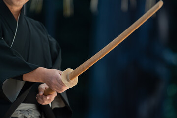 木刀を構える人物（The man holding Bokken）