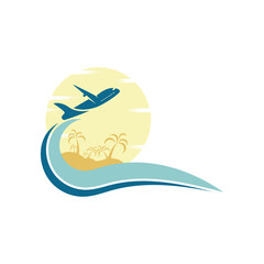 Fototapeta na wymiar travel and holiday logo icon vector