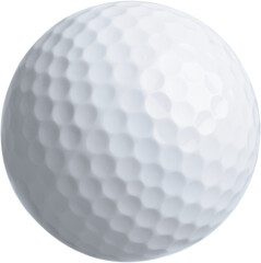 Close Up of Golf Ball, Isolated on Transparent Background