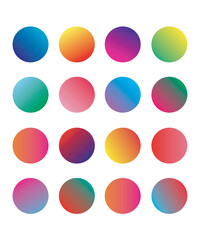 Gradient color circle. color vector set background 
