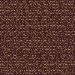 Seamless geometric vector background. Modern brown and golden ornament with dotted elements. Geometric abstract pattern