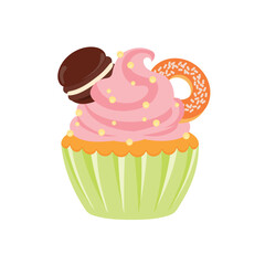 party cupcakes Keep cakes, birthday parties, cupcakes of various flavors, chocolate, lemon, blueberry, vanilla, milk, mixed fruit cupcakes