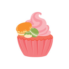 party cupcakes Keep cakes, birthday parties, cupcakes of various flavors, chocolate, lemon, blueberry, vanilla, milk, mixed fruit cupcakes