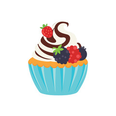 party cupcakes Keep cakes, birthday parties, cupcakes of various flavors, chocolate, lemon, blueberry, vanilla, milk, mixed fruit cupcakes