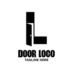 Letter L Door Logo Design Template Inspiration, Vector Illustration.