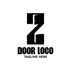 Letter Z Door Logo Design Template Inspiration, Vector Illustration.