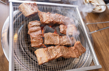 Pocheon's famous beef ribs grilled