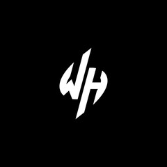 WH monogram logo esport or gaming initial concept vector © rudi