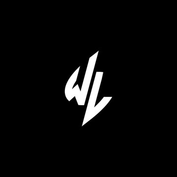 WL monogram logo esport or gaming initial concept vector
