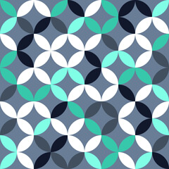 Overlapping circles and ovals pattern