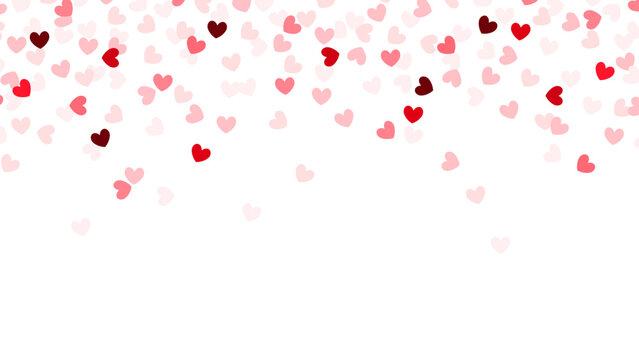 Heart confetti isolated on white