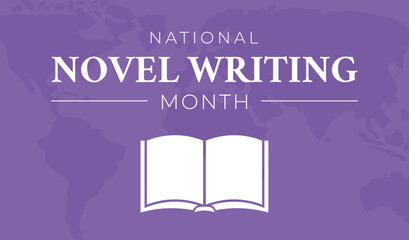 National Novel Writing Month Background Illustration