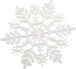 White Artificial Snowflake - Isolated