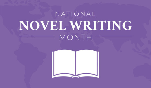 National Novel Writing Month Background Illustration