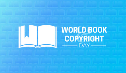 World Book and Copyright Day Background Illustration Design