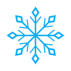 Snowflake blue sign. Snowflakes vector, Cold and Cooling. Symbol of Winter. Vector Illustration 