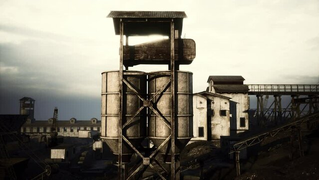 Old abandoned Welsh Coal Mine Pit Gear