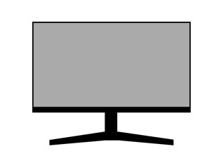 Monitor vector black white art.