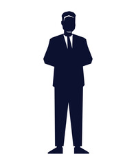 elegant businessman standing character