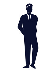 elegant businessman character